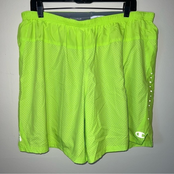 Champion Men’s Performance Running Shorts Neon Yellow Size XL - Picture 11 of 11